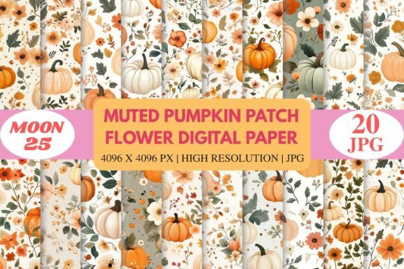 Download Muted Pumpkin Patch Paper Pack - Premium Resources